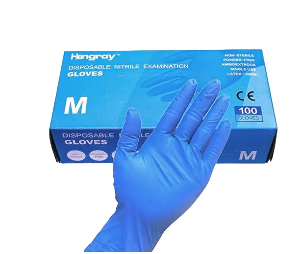 100 Pcs X Disposable Nitrile Examination Blue Powder-Free Gloves - Small