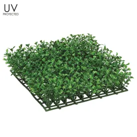 10"x10"x3" UV-Resistant Outdoor Artificial Boxwood Mat -Green (pack of 6)