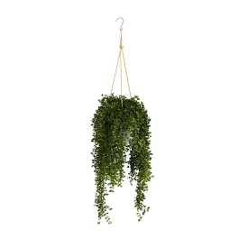 4’ Gleditsia Artificial Plant in Hanging Metal Bucket UV Resistant (Indoor/Outdoor)