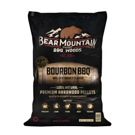 Bear Mountain BBQ All Natural Bourbon Craft Blend Wood Smoker Pellets, 20 Pounds