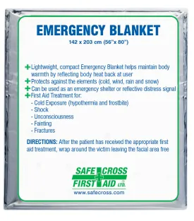 EMERGENCY BLANKET - FOIL/MYLAR