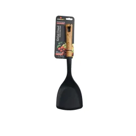 Eurochef Heavy Duty Silicone Large Turner with Wooden Handles