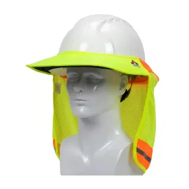 EZ-Cool 396-801FR-YEL FR Treated Hi-Vis Hard Hat Visor and Neck Shade