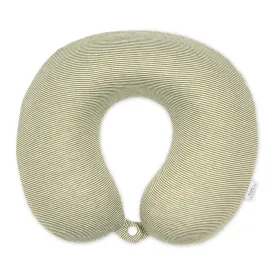 Jersey Stripe - Memory Foam Neck Pillow - Olive Stripe