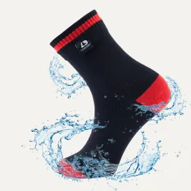 LEAKDRY Waterproof Breathable Coolmax Dri-nit Socks Black&Red