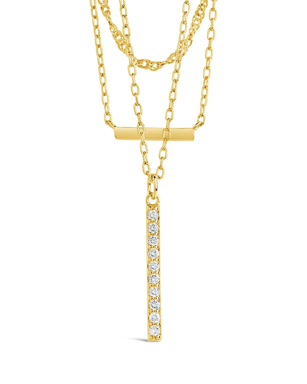 Lottie CZ Pendants & Chain Layered Necklace