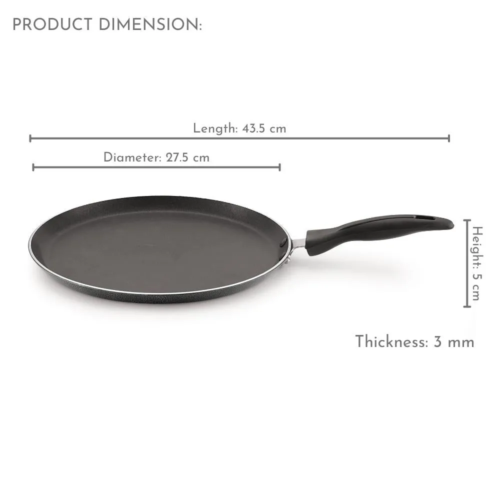 Magnus Optima Non-Stick Induction Base Aluminium Tawa with Hammertone Finish (275 mm)