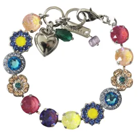 Mariana "Sunkissed Rainbow" Rhodium Plated Lovable Mixed Element Crystal Bracelet, 4045/1 168-1ro