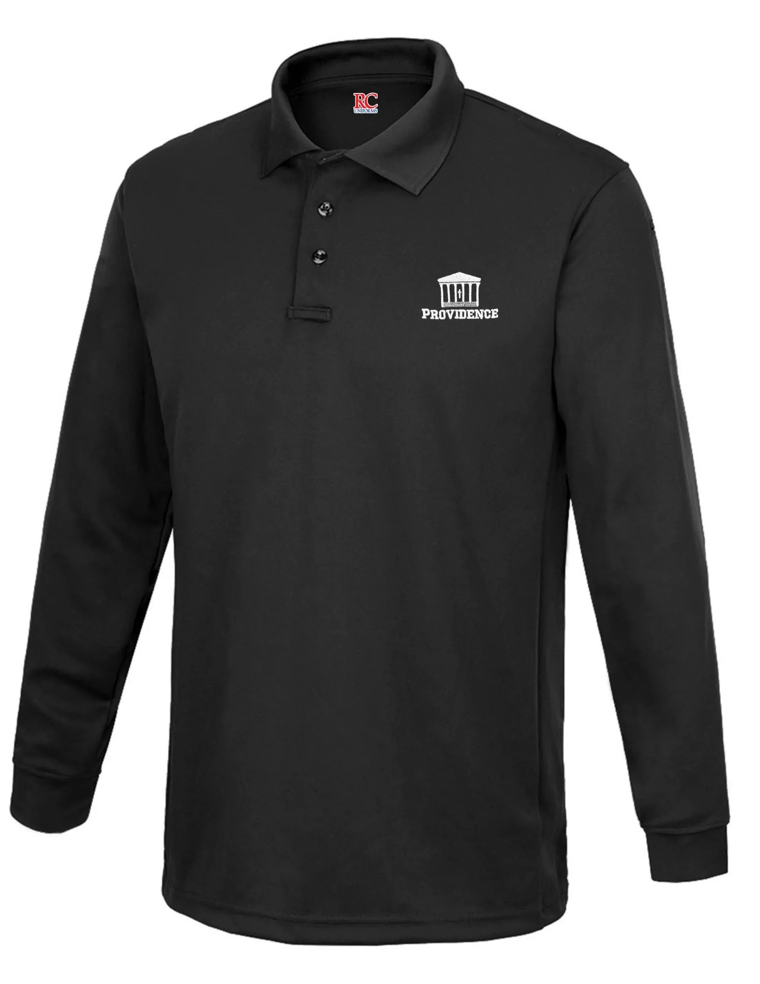 Moisture-Wick Long Sleeve Polo Shirt