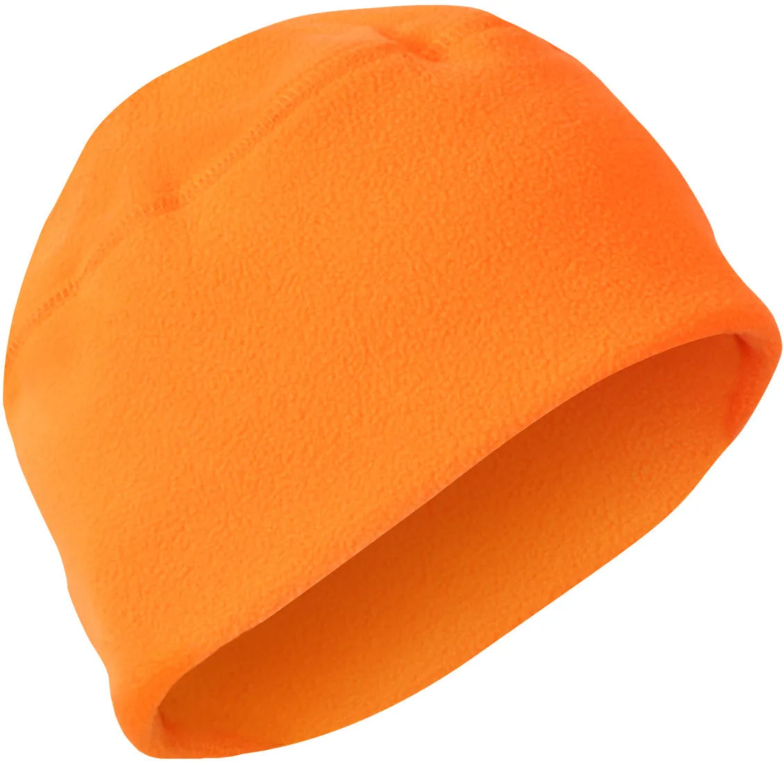 Safety Orange - Polar Fleece Watch Cap HIGH VISIBILITY Tactical Large Skull Watchman Beanie