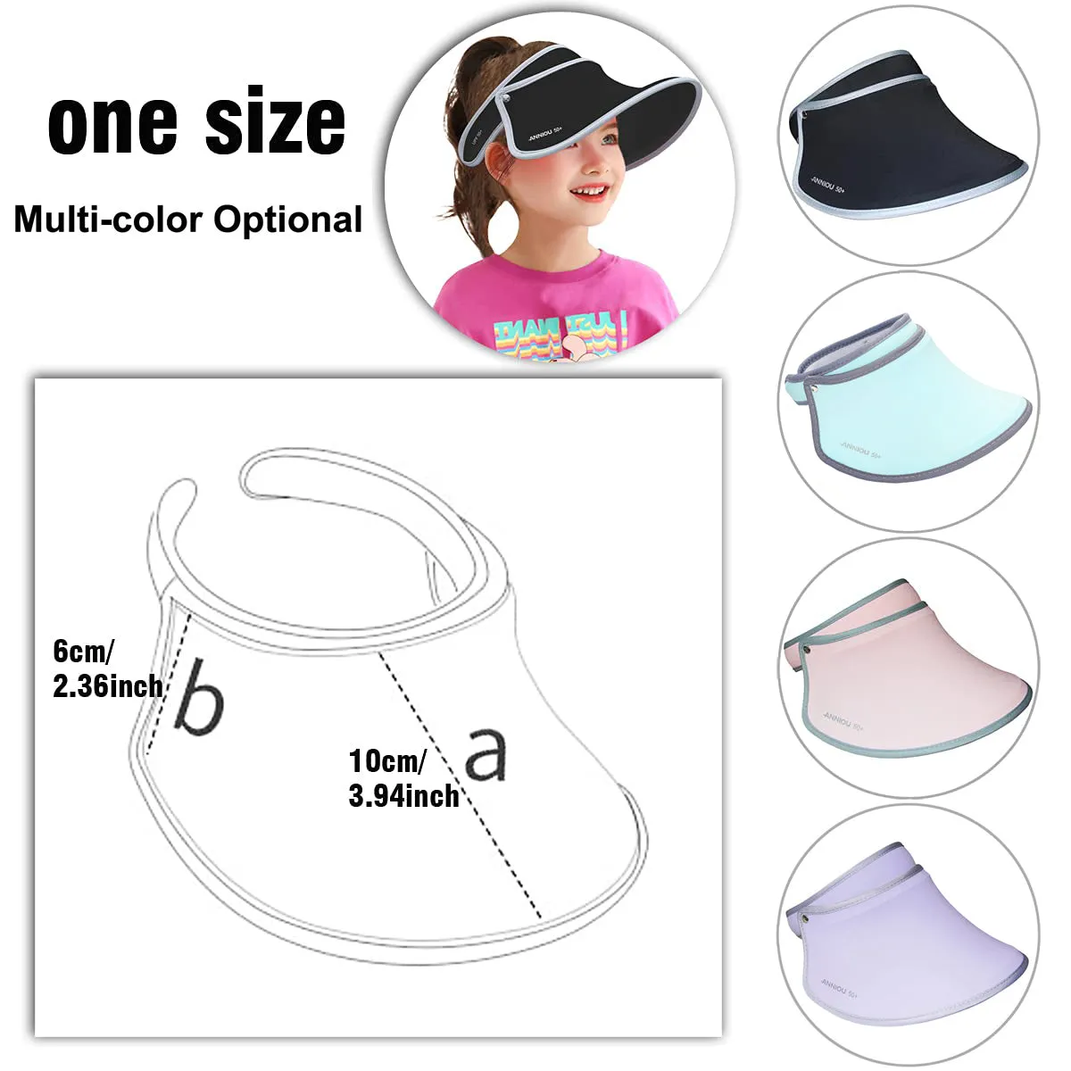 Sidiou Group Anniou Women UPF 50 Sun Hat Summer Visor Sun Cover Hat UV Protection Cap Beach Cap Long Brim Cap