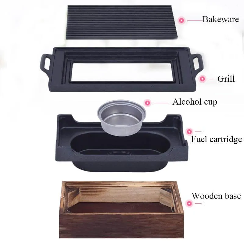 Smokeless Portable Japanese Non-Stick BBQ Grill