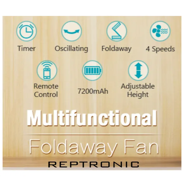 Unboxed Reptronic Rechargeable Portable Fan- Grey