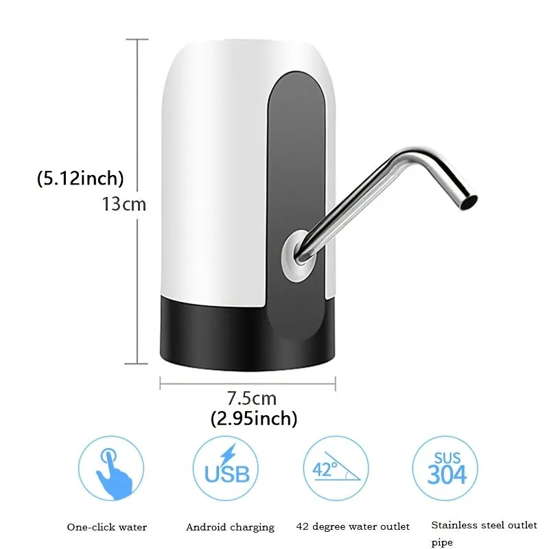 USB Portable Water Pump Electric Dispenser for Home and Office