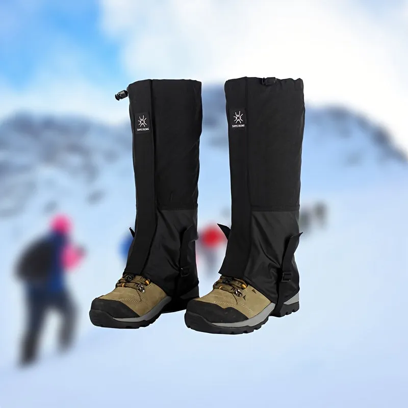 Waterproof adjustable snow gaiters for outdoor adventures