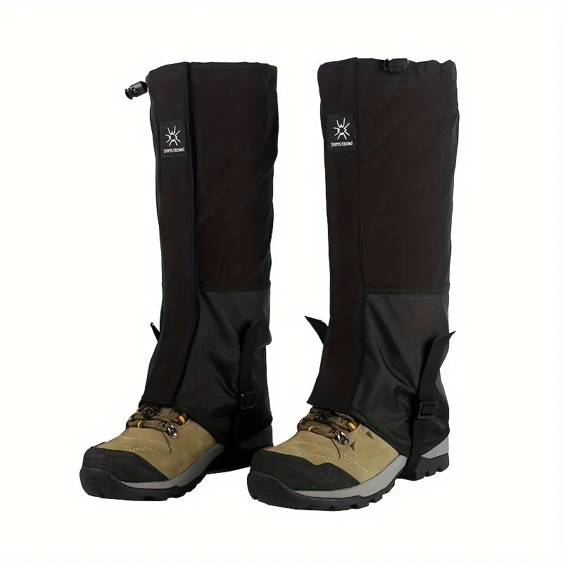 Waterproof adjustable snow gaiters for outdoor adventures